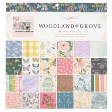 American Crafts Single-Sided Paper Pad 12"X12" 48/Pkg-Maggie Holmes Woodland Gro