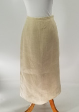 Talbots Size 6 Irish Linen Skirt Beige Fully Lined NEW
