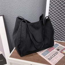 Casual Large Capacity Canvas Shopper Totes High Quality Eco Reusable Grocery Han