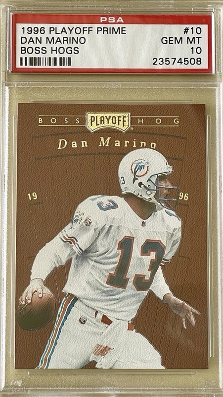 1996 Playoff Contenders Leather - Boss Hog Dan Marino #10 PSA 10 POP 12