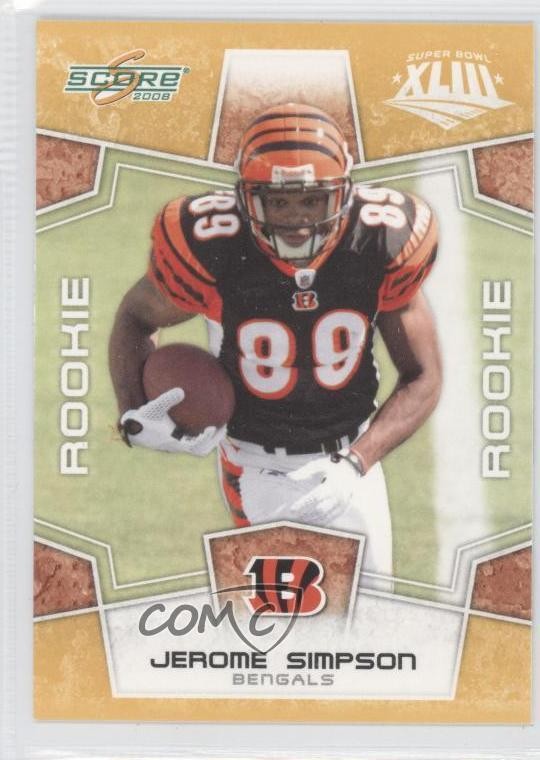 2008 Score Rookie Factory Set Yellow Jerome Simpson #367 Rookie RC 0b6