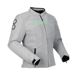 Bering Zao Ladies Motorbike Motorcycle Textile Jacket Grey / Green