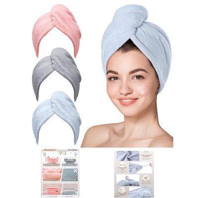 Ultimate Hair Care: 3-Pack Quick Dry Microfiber Turbans for All Hair Types