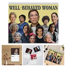 2026 Well-Behaved Women Wall Calendar, 11" x 8.5" Feminist 2026 Calendar 9CW9