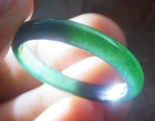 Video Certified Green Natural A Jadeite Jade Round Circle Ring NO.9.5 121528 TS