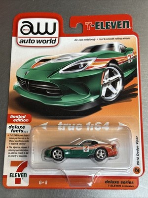 2023 AW Auto World 7 Eleven 7/11 1967 Chevy Corvette & 2012 Dodge Viper Regular