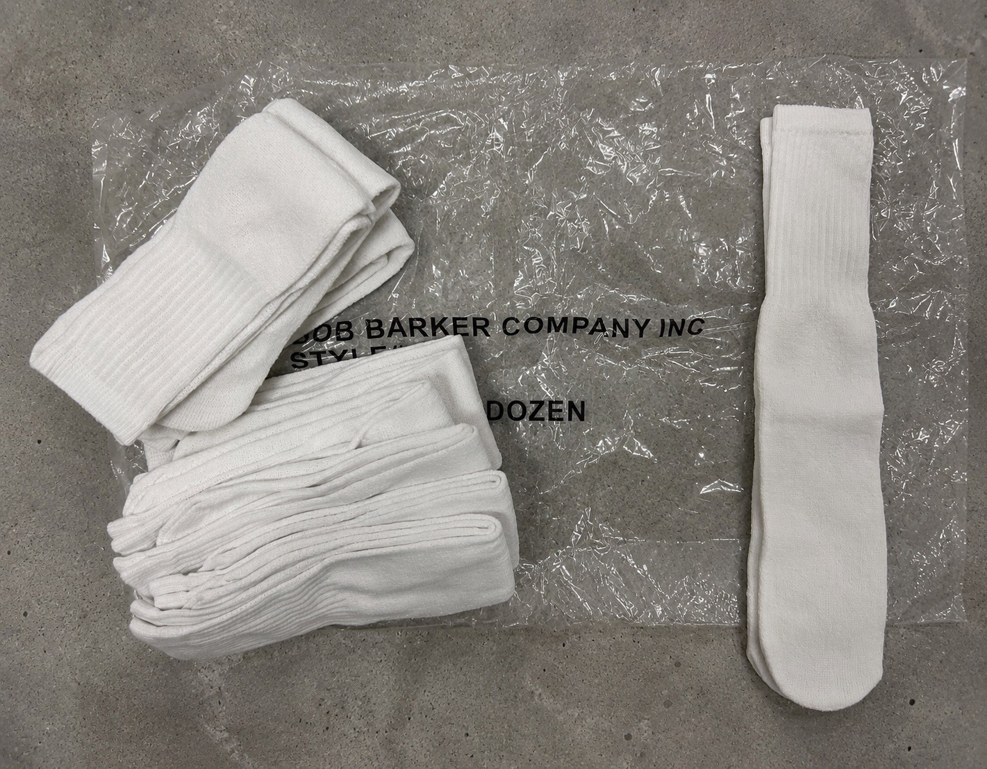 (6 pairs) Bob Barker Prison Jail Inmate Tube Socks