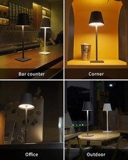 2Pcs Cordless LED Desk Lamp Rechargeable 5000mAh Battery Table Lights Outdoor