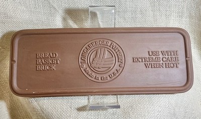 LONGABERGER rectangle 8 1/4 x 3 bread basket warming brick bread roll warmer