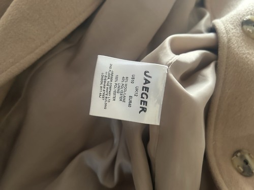 Jaeger kurzer Mantel mit Gürtel Camel Größe 12 (70) - Bild 9 von 12