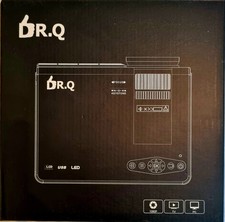 DR.Q HI-04 Portable LCD Desktop Projector White 1080p Support USB HDMI + screen