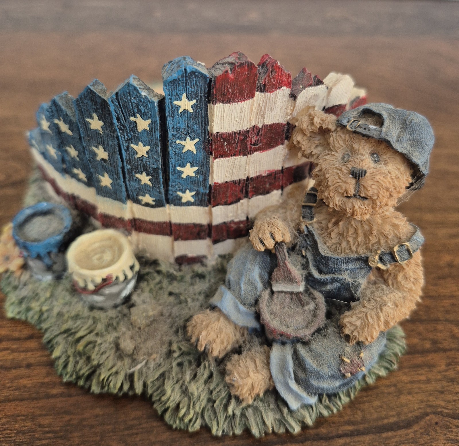 VTG The Boyds Collection Tommy Bearyproud God Bless America Accent Decor/coaster