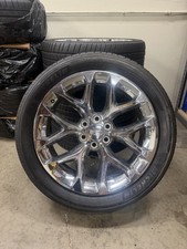 22 Chrome Snowflake Wheels 28545r22 Tires Tpms Fit 2000-2026 Cadillac Escalade