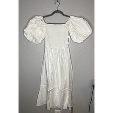 Reformation Tuli Dress Women's New With Tag Midi Dress in White Size Small