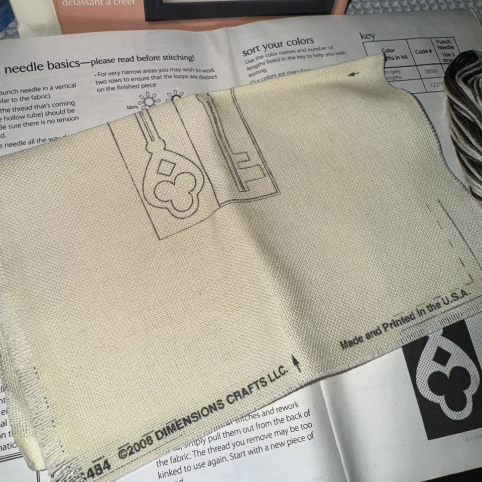 Dimensiones Llaves Fácil Punzonar Aguja Kit 5”x7” 13x18cm 73484 2008 Rosca y Tela Foto 4 de 4