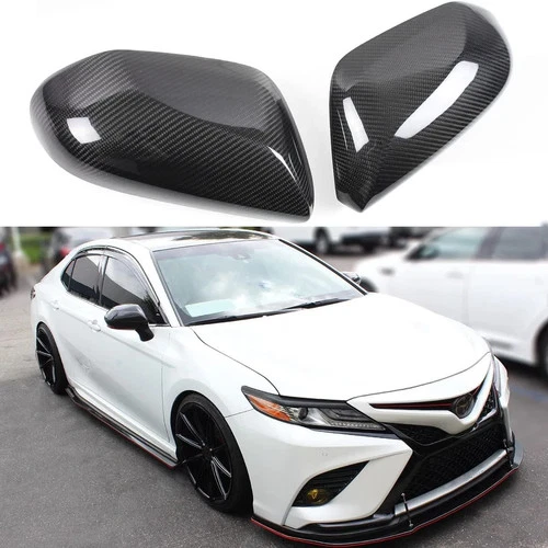 For 2018-2024 Toyota Camry Carbon Fiber Side Mirror Covers Cap LE SE XLE XSE