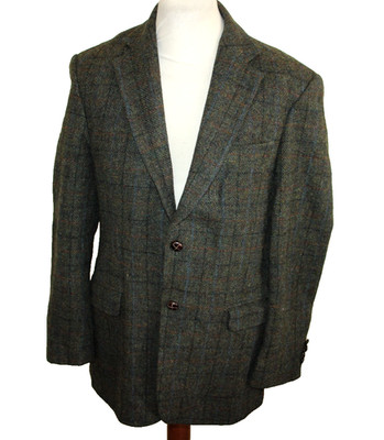 Marks & Spencer Harris Tweed Blazer Gr. 25 Herren  100% Wolle Sakko Jacket