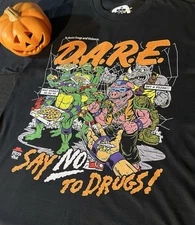 TMNT D.A.R.E. Halloween T-Shirt Vintage Design Graphic T-Shirt