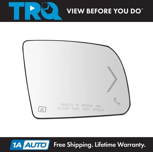 TRQ Mirror Glass Heated Signal Blind Spot Detection Passenger RH for Tundra