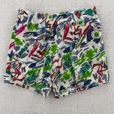 VTG Jams World Shorts Mens Medium Tropical Volleyball Surf Hawaii Cotton USA