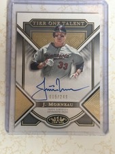 2023 Topps Tier One Talent JUSTIN MORNEAU Blue Ink Auto 15/249 Twins