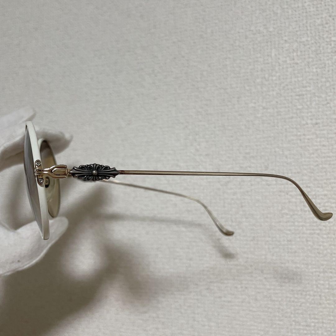 Chrome Hearts Overyeasy Floral Cross Sunglasses 53mm White Silver Used thumbnail 2