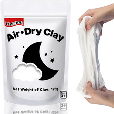 White Air Dry Clay, 4.41 oz Foam Magic Modeling Clay for Kids - Air Dry Clay DIY