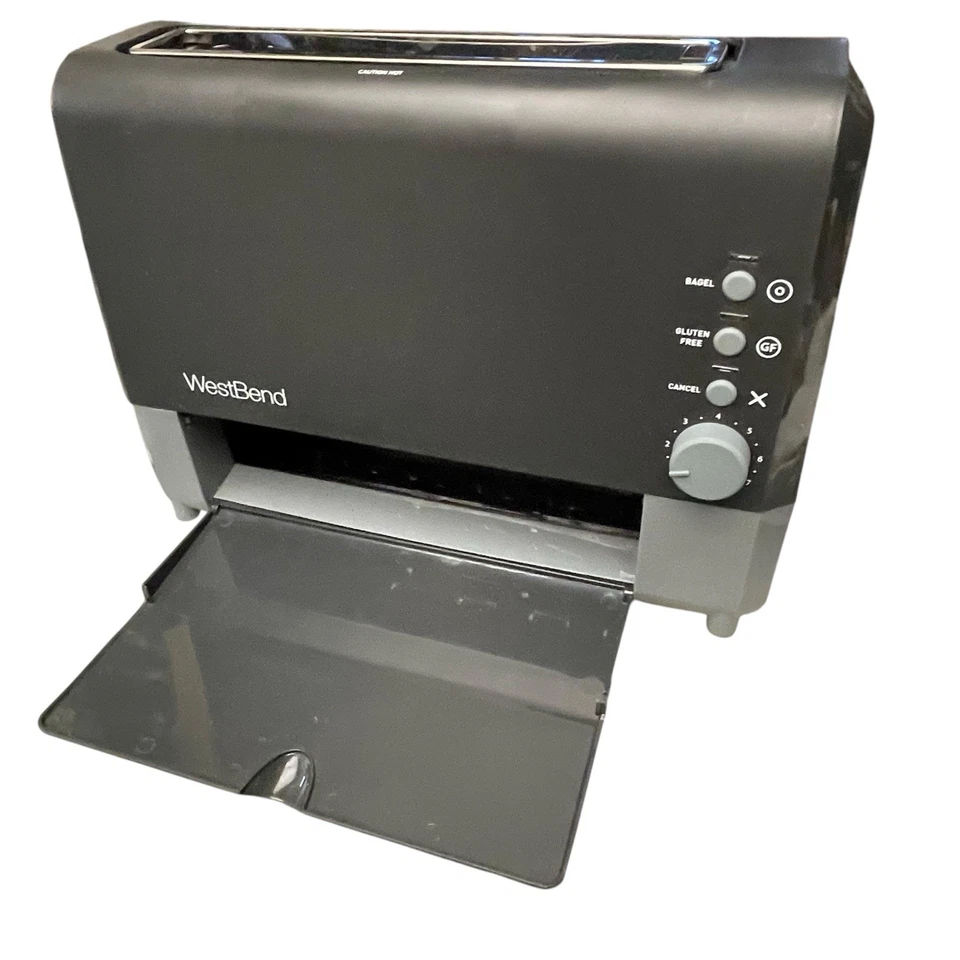 West Bend QuikServe Toaster 2 Slice Wide Slot Slide Through 77224 - Image 2 of 4