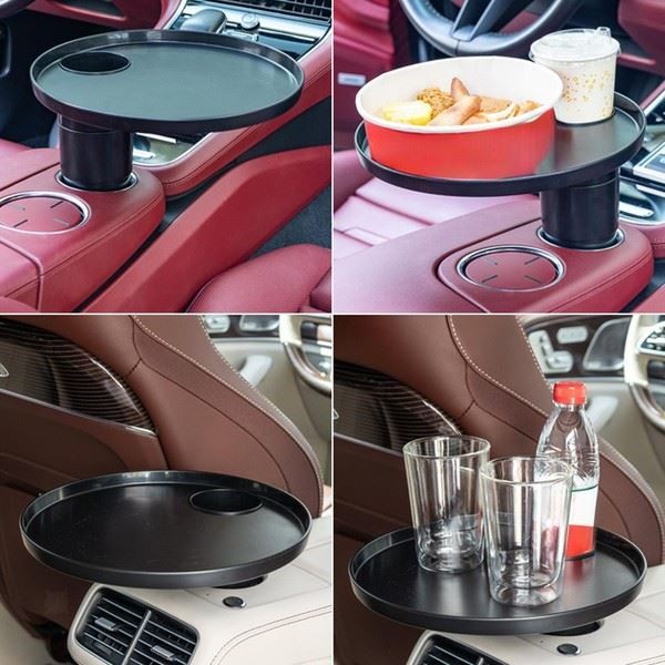 Car Cup Holder Tray Carseat Cup Holder Rotatable All Purpose for Driver and