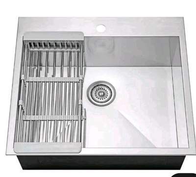 #ad #ad AKDY 25quot;x22quot;X9quot; Handmade 18 Gauge Stainless Steel Drop‑In Sink W Accs. Cost $269 $110.00