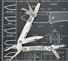 Leatherman Rev Folding Multi-Tool Knife Plier Excellent USED BOD 1016 Carry Clip