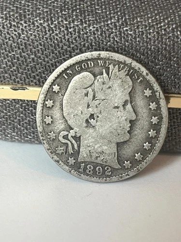 1892 P Barber Quarter Dollar, G to VG
