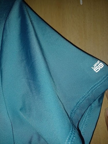 Under Armour Teal blue/green SWIM shirt loose size Youth Large - Picture 2 of 4