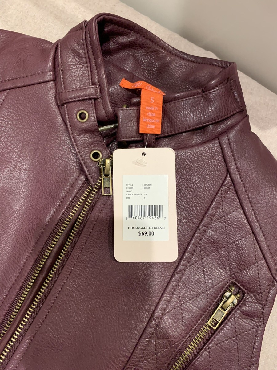 『d』 Chelsea & Violet faux leather Women's Vest Sz Small NEW | eBay