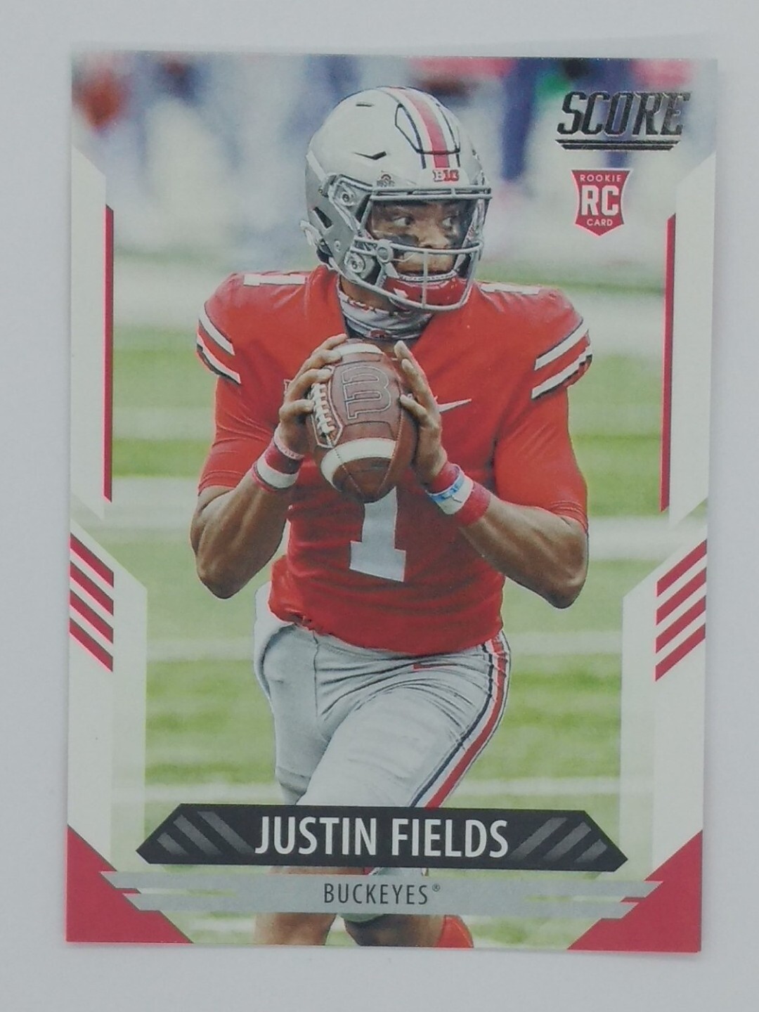 2021 Panini Score Justin Fields Rookie RC #302, Buckeyes | eBay