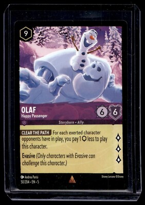Disney Lorcana Shimmering Skies Olaf Happy Passenger Non Foil 50