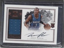 KRIS DUNN 2016-17 PANINI IMPECCABLE RPA ROOKIE JERSEY ON CARD AUTO RC #D 91/99