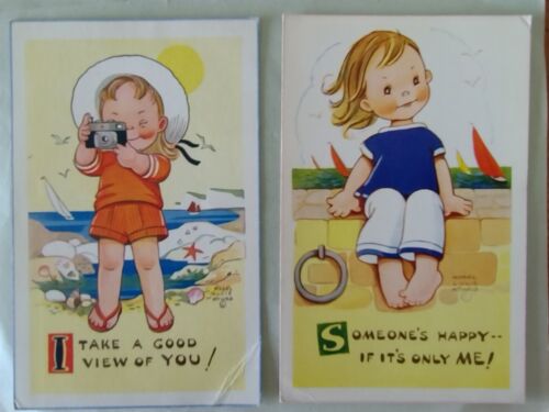 2 X Postcards , Artist , Mabel Lucie Attwell, Children's Postcards  - Imagen 1 de 4