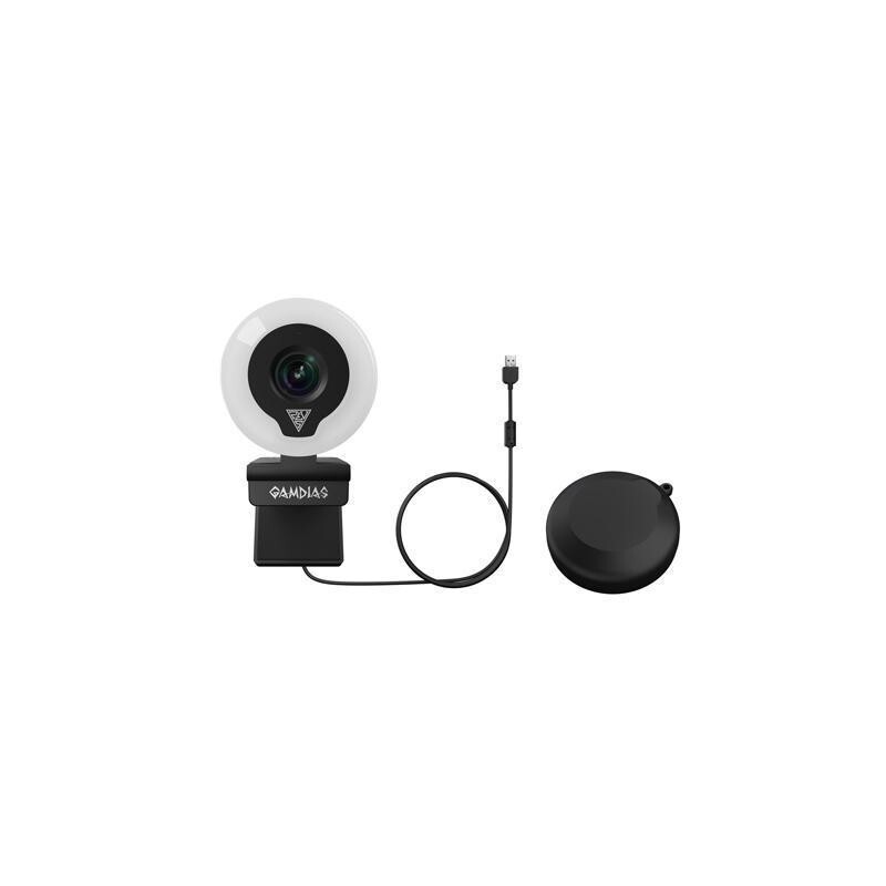 Webcam Gamdias Iris M1 Full HD noire pour streaming PC et console