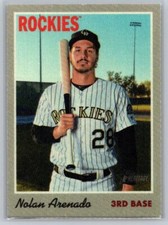 2019  Topps Heritage #15 Nolan Arenado 1970 Cloth Stickers ROCKIES  (D)