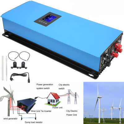 3KW / 5KW 3 Phase Wind Turbine On Grid Tie Inverter W/Limiter DC 22-65v/45-90v