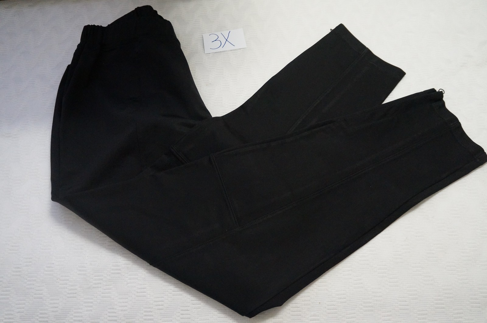 Mynt 1792 Seam & Zip Detail Coated Leggings (Plus Size) Black size 3X-NWOT $128
