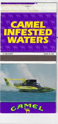 Camel Infested Waters Tobacco Advertising Flattened Unstruck Matchbox