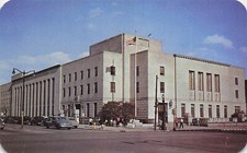 Peoria IL Illinois Post Office County Courthouse Court House Vtg Postcard E56