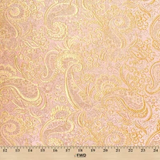 Gold Paisley Metallic Brocade Fabric - Nylon Poly Metallic 58/60" By The Yard