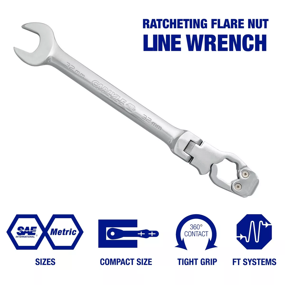 Flare nut ratcheting wrench discount