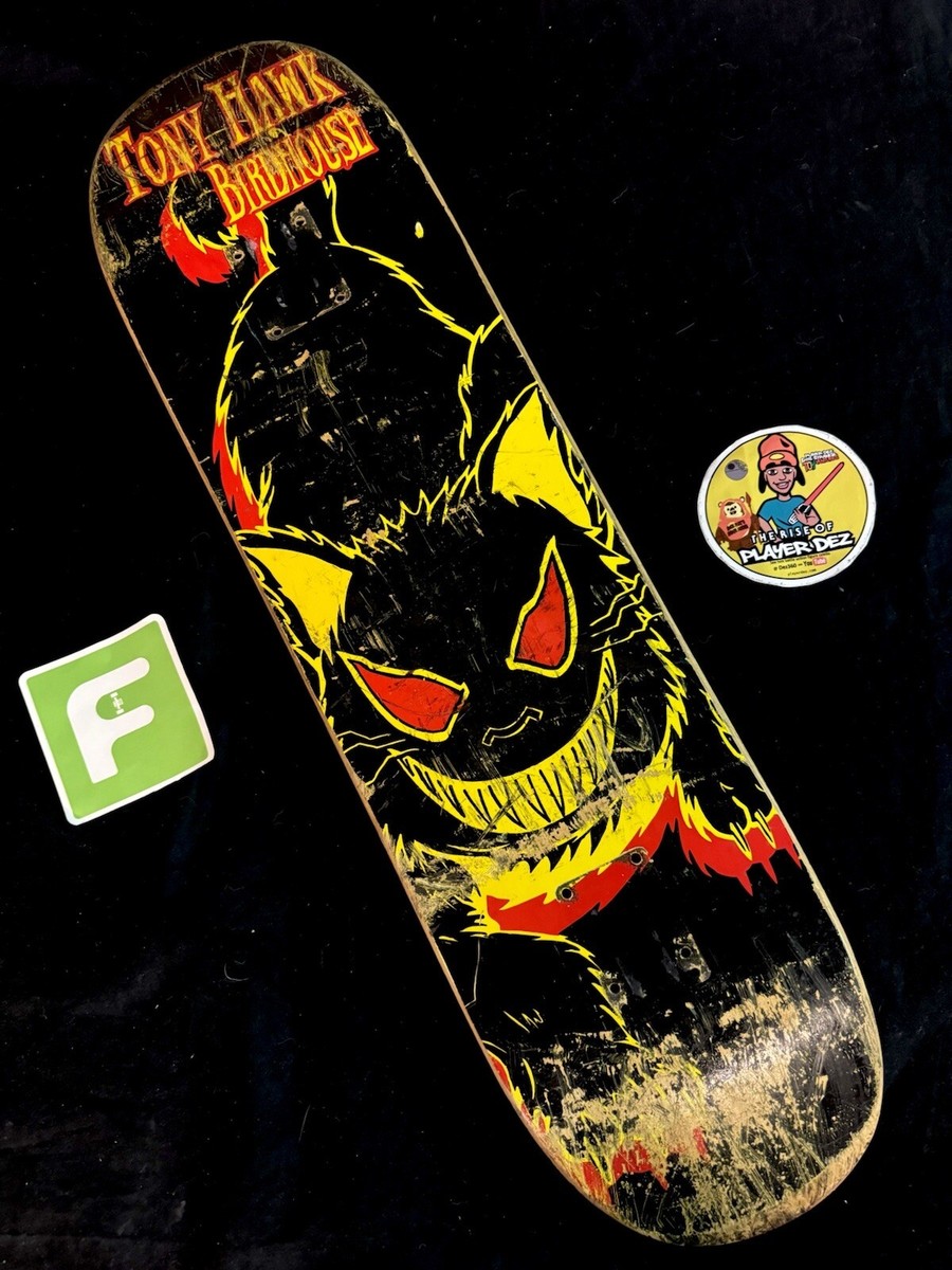RARE VINTAGE Evil Cat OG 1998 Tony Hawk Birdhouse Skateboard Deck
