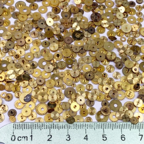 50 Hour Minute Wheels Watch Gears Gold Steampunk Art Watchmaker Parts Lot Cogs
