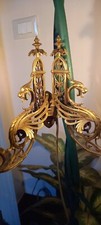 COPPIA DI ANTICHE APPLIQUE IN METALLO DORATO 2 LUCI 