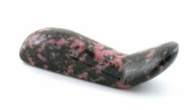 3 3/5 x 1 Inch Natural Rhodonite Crystal Massage Stone Gemstone EBS8860